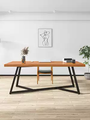 Nordic solid wood desk rectangular conference table simple modern long table negotiation table long Table Table Table Table Table Table Table Table table
