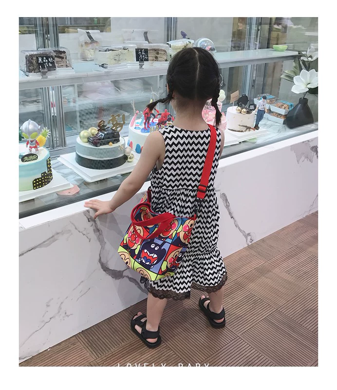 Mommy bag nhẹ nhỏ thời trang mới bé trai và gái túi messenger dễ thương trẻ em hoạt hình dễ thương vải canvas mẹ và bé xu hướng túi - Túi / túi Baby