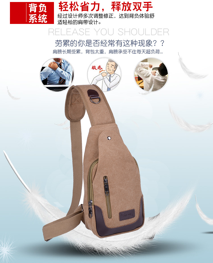 Túi ngực túi xách nam và nữ túi Messenger Túi đeo vai Phiên bản Hàn Quốc của ba lô nhỏ giản dị với túi da đôi túi chính túi xách nữ