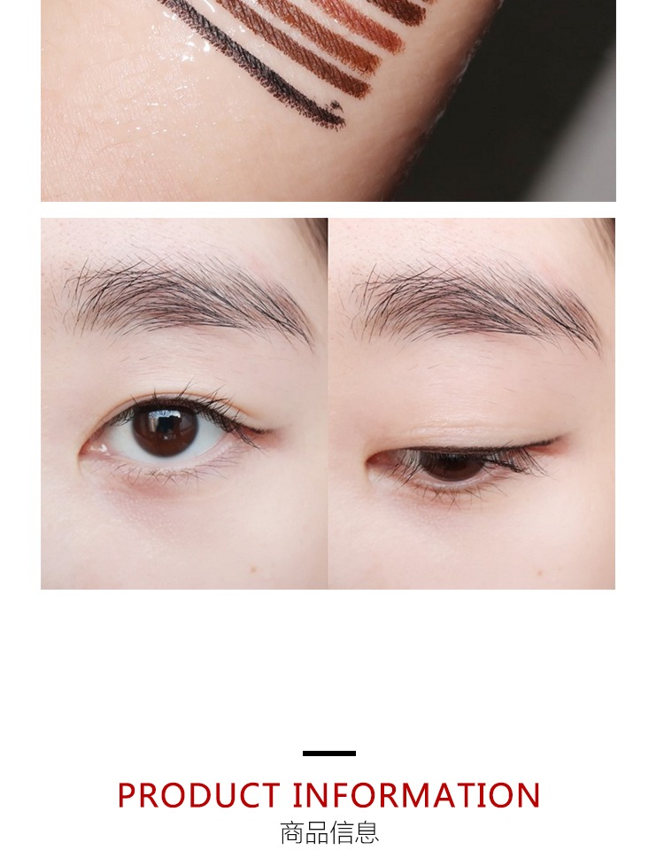 Hàn Quốc bút kẻ mắt unny gel bút màu nâu bên trong và bên ngoài đường kẻ mắt rất mịn và bền không thấm nước cho nữ mới bắt đầu kẻ mắt bbia