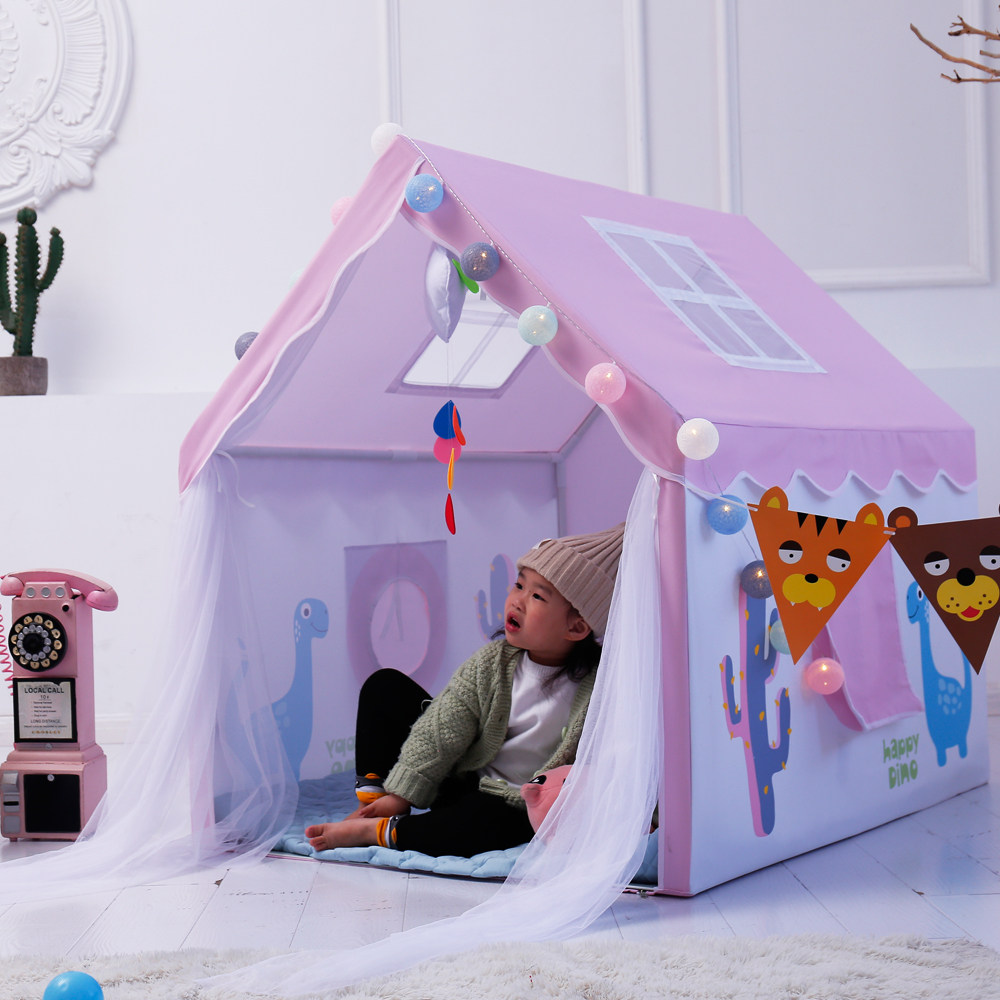 2-8 Year Old Children Tent Playhouse Room Girl Princess Pink Toy House Boy Baby Dinosaur Little Room