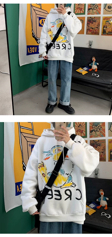 Thời trang nam thương hiệu hip-hop graffiti áo len trùm đầu nam Hàn Quốc áo hoodie mùa xuân và mùa thu áo khoác sinh viên - Áo len
