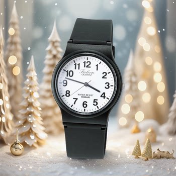 Citizen Falcon Watch Citizen Q&Q Vp46-852 Student Exam Versatile Waterproof Black and White Analog Watch