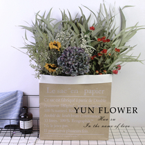 ins large paper bag dry flowers Nordic Mori Department Dried Flowers Real Flowers Clothing Store Coffee Shop Folk Mood Decoration Furnishing
