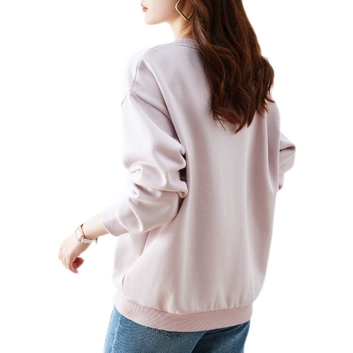 九月陌墨 Модная утепленная толстовка, демисезонный лонгслив, в корейском стиле, 2024 года