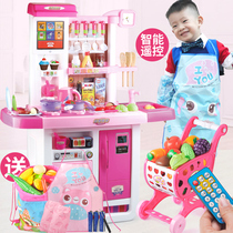 Toy girl set puzzle childrens kitchen cooking home cooking baby girls tableware 3-6 years old 7 Xiaoling