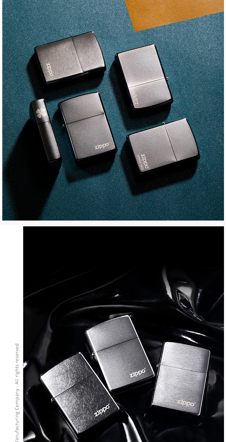 Bản gốc zippo nhẹ chính hãng Mỹ cổ điển chrome mờ nam zppo kerosene chữ chống gió - Bật lửa bat lua rio