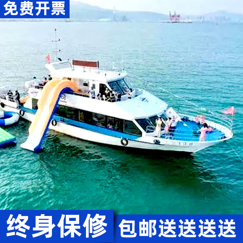 Large mobile inflatable water slide Yacht Slide Terraces Marine Steamboat Cruise waterpark Amusement Toys