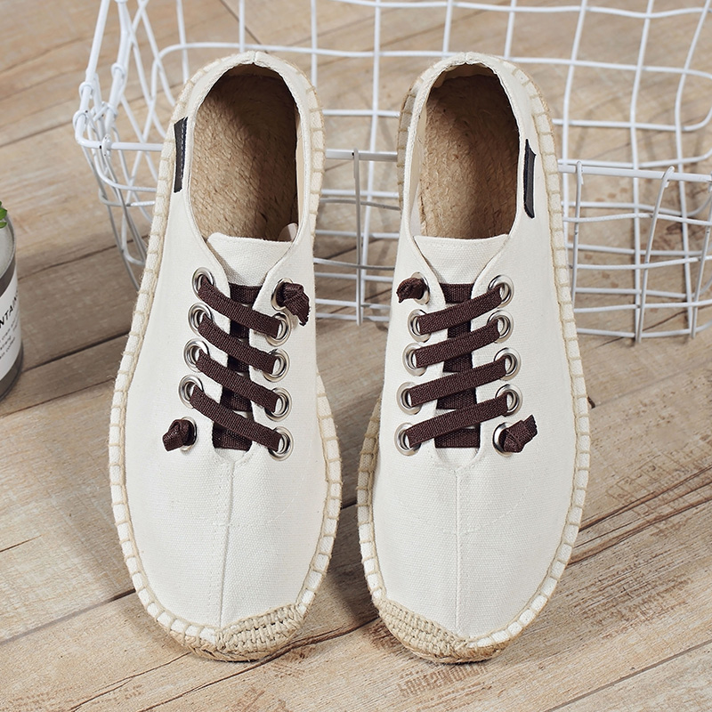 Old Bắc Kinh giày vải nam rơm linen giày khử mùi lười biếng bàn đạp nhẹ phong cách Trung Quốc thanh niên giày vải giày nam giày thể thao giá rẻ
