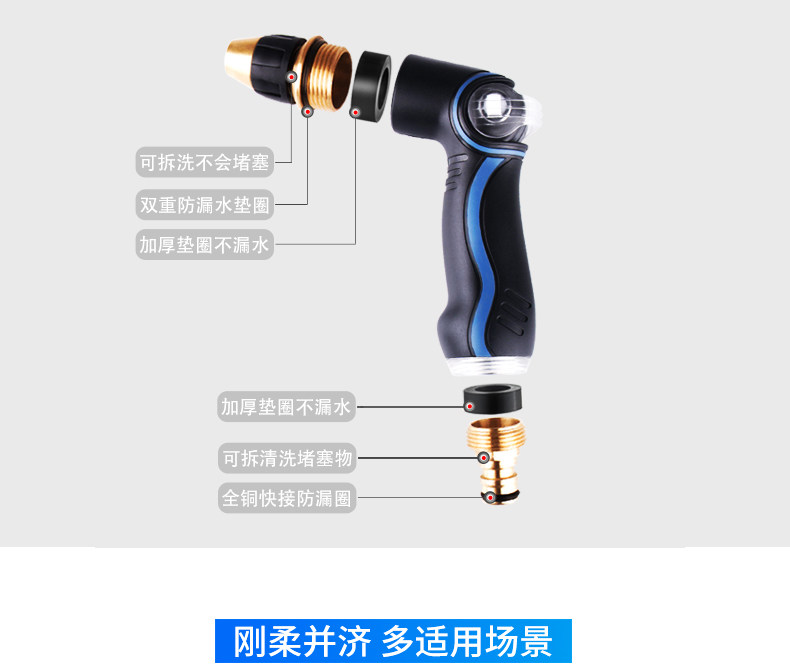 志通 高压家用洗车水枪工具套装 图13