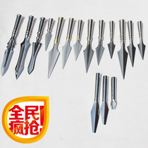 Martial Arts Gun Head Red Tassel Gun King Gun Stainless Steel Dragon Head Tai Chi Snake Spear White Wax Rod Martial Arts Stick Red Tassel