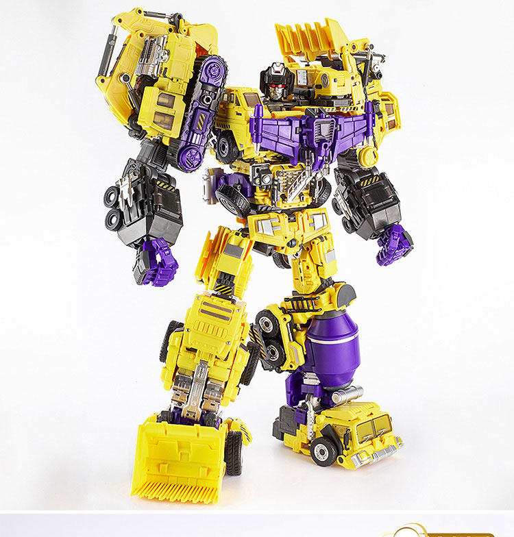 Jinbao Hercules suit yellow version G2 color matching deformation toy Hercules engineering car six-in-one gift box