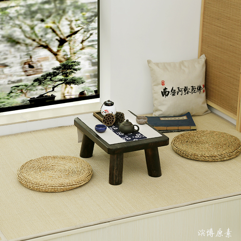 Nhật cửa sổ futon đệm và rơm chơi Phật thiền đệm pad dày thảm rơm tatami đệm nơ - Ghế đệm / đệm Sofa bộ đệm ghế phòng khách