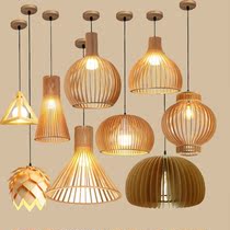 Bedroom Lamp Net Red Burst HANGING LIGHT DAY STYLE RETRO LOG WIND MAIN BEDROOM HEADLIGHTS DINING ROOM LIGHT LIVING ROOM LIGHT PUMPKIN LAMP