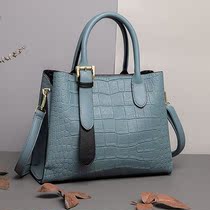 Bag Bag Middle-aged Womens Mother Bag Genuine Leather Hand New Tide Large Capacity Diagonal Satchel Fashion 100 Hitch High Gear