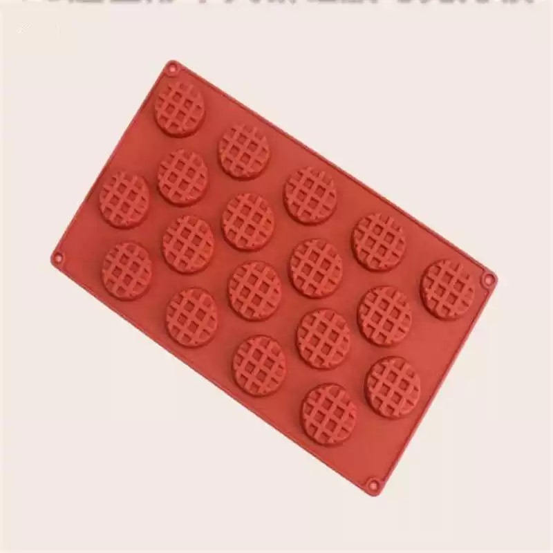 18-Piece Small Round Waffle Silicone Baking Mold, High-Temperature Resistant, Suitable for Children's Cookies and Chocolate Baking 18-Piece Small Round Waffle Silicone Baking Mold, High-Temperature Resistant, Suitable for Children's Cookies and Chocolate Baking