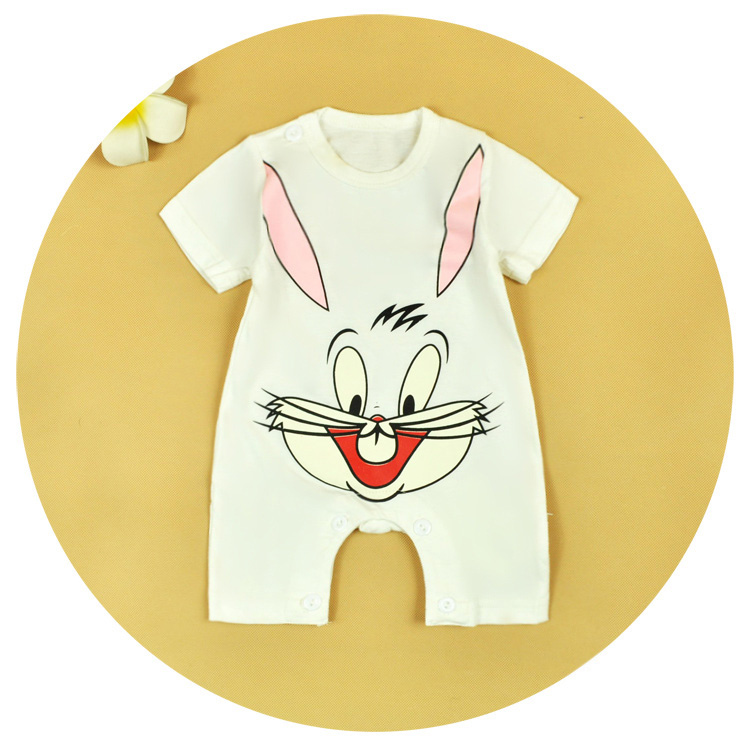 Mỏng bé mùa hè quần áo sơ sinh dưa hấu bông nam giới và phụ nữ bé onesies phù hợp với không tay có thể mở ra romper