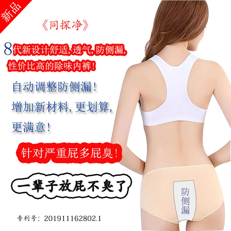 Women's Anti-Odor Underwear for Teenagers and Students, Prevents and Filters Intestinal Gas