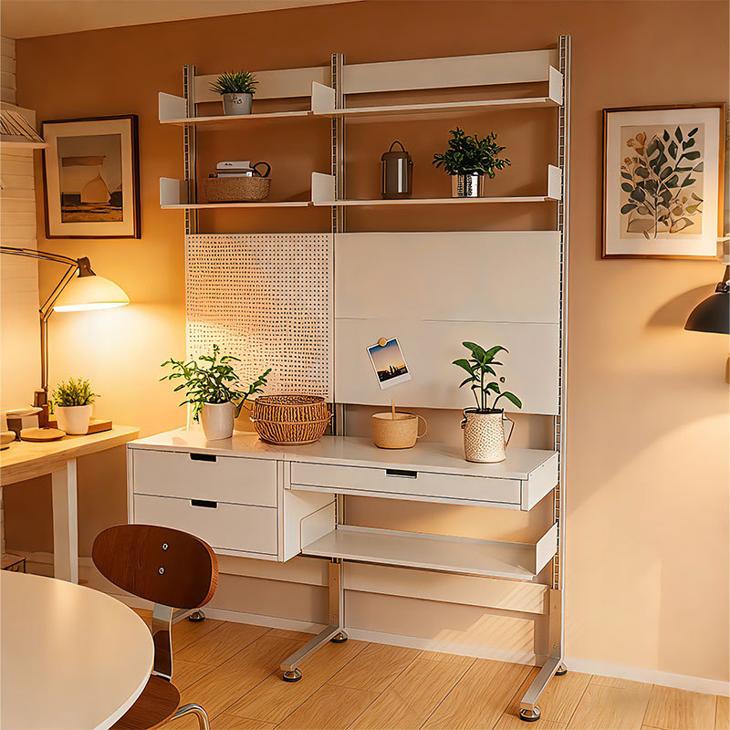 No-Drill Accessories Study Room Storage Model Display Rack Vintage Style Shelf Floor-Standing Modern Storage Decorative Shelf