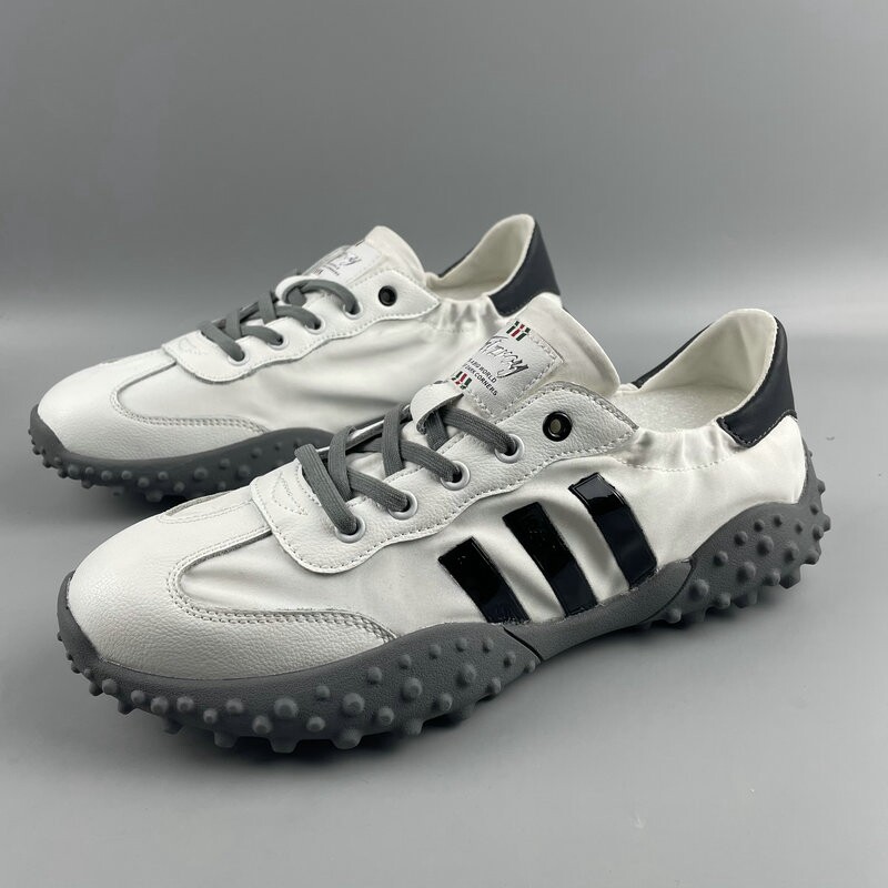 Foreign trade export light luxury leather men's shoes niche pick leak summer breathable sports leisure running shoes hedgehog Forrest Gump shoes