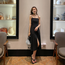 Xi Fan 2021 new design sensation small crowdsourced hitchfork black retro style temperament harness with dress and dresses