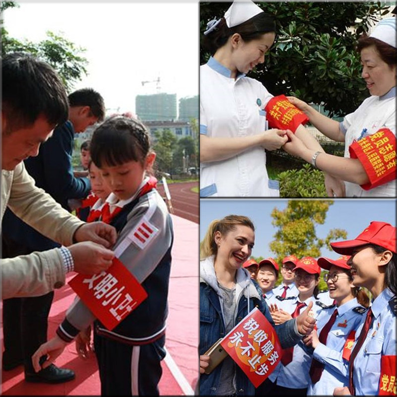 Armband custom-made security officer security patrol embroidery foam duty custom-made duty velcro reflective triangle armband