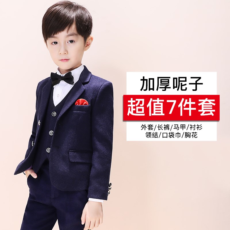 . Childrens trang phục nhỏ phù hợp với cậu bé hiệu suất máy chủ váy đàn piano trong cậu bé nhỏ phù hợp với rượu bé bộ lớn màu đỏ.