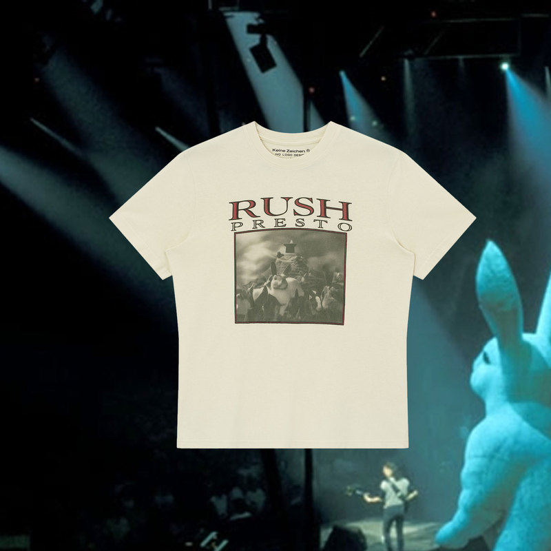 No Logo / Rewind * Washed Vintage Rush Tribute Print 200g Vintage Tee