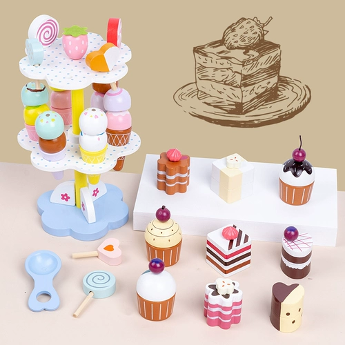 Детская деревянная реалистичная семейная игрушка для мороженого, подарок на день рождения, 3-6 лет