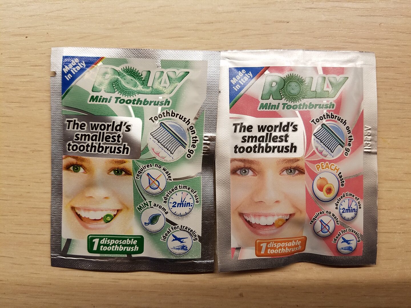 Spot Italian Rolly Brush Raleigh disposable chewing toothbrush outdoor travel lazy toothbrush