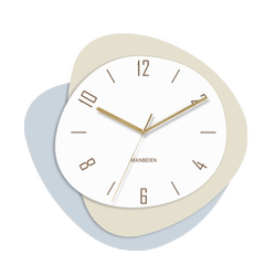French-Style Cream-Colored Wall Clock for Living Room, 2026 New Model, Fashionable Home Clock, Wall-Mounted, Trendy, Creative, No Drilling Required