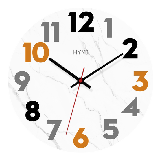 Hanyi ink simple wall-mounted quartz clock and watch