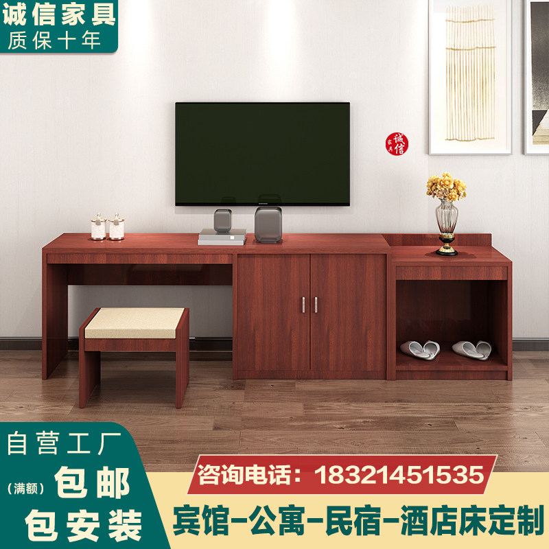 Hotel furniture labeled full custom hotel computer table ApartWriting desk Bed luggage rack TV cabinet