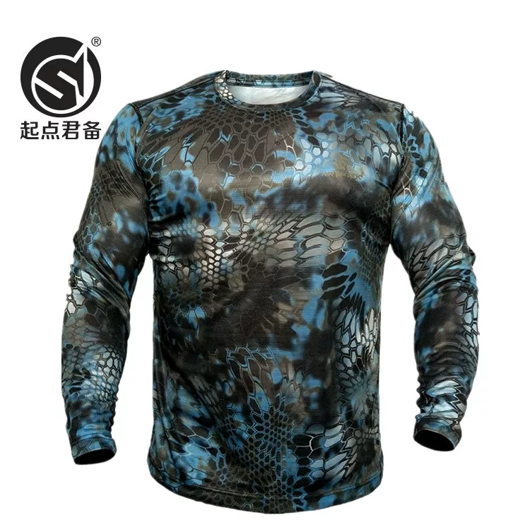 Криптек Mei Python HYPERION Shenlong круглый вырез, длинный рукав, спортивная, дышащая, стойкая к поту, летняя мужская футболка-майка