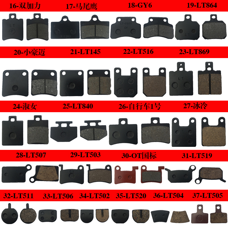 Electric Car Scooter Accessories J Pieces Brake Leather Brake Block Love Maya Di New Day Green Canon High Temperature Resistant Wear Disc Brakes