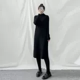 Tide, демисезонное модное платье для кормящих грудью для выхода на улицу, длинный базовый приятный телу свитер, средней длины
