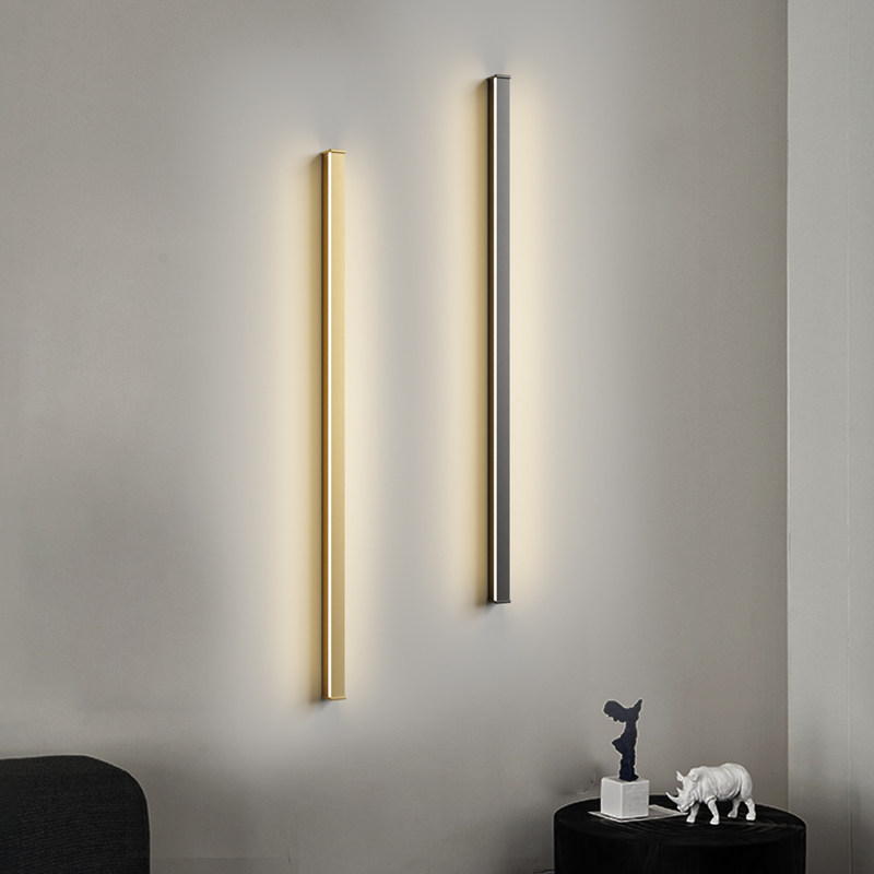 Minimalist long strip of wall lamp rear modern Nordic bedroom headboard LED reading light corridor aisle living room background wall light