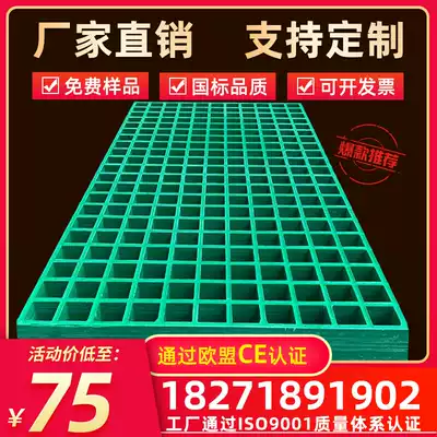 Car wash room glass fiber grating plate 4s shop ground grille leakage plate drainage ditch ground Net trench cover tree grate