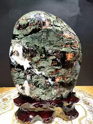 Qishi Qinghai colorful stone sightseeing stone Natural rough stone decoration Chinese painting stone Taihu Stone Tree jade Lingbi stone Agate