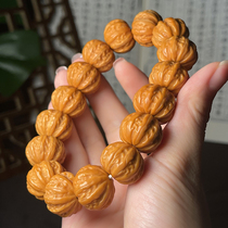 High-quality UFO Mopan Beijing eight-edge bracelet Hericium carved pumpkin pile single circle Buddhist beads men and women bracelet small walnut