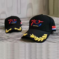 Navy 70th anniversary baseball cap party Pure cotton embroidered cap Military fan outdoor sports cap