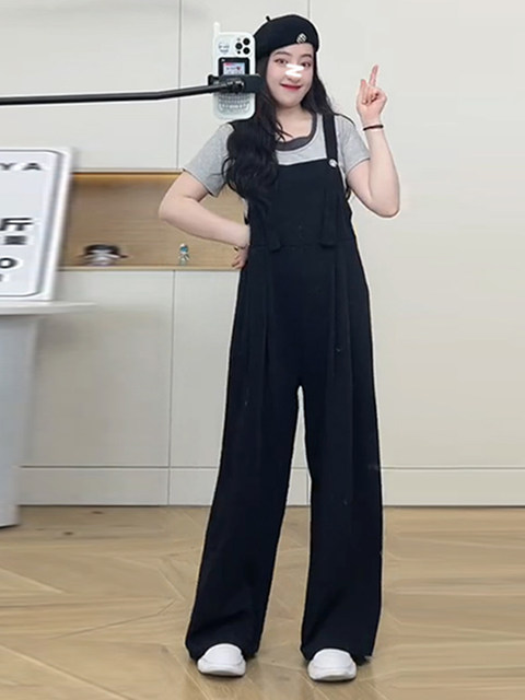 Plus-Size Dandelion Overalls for Petite Women, Summer Slimming Loose Fit, Trendy and Youthful Suspender Pants