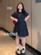 Plus-Size Irregular Loose Dress for Summer, Slimming Ruffled Versatile Plaid Casual Dress for Chubby Women