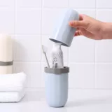 Портативная зубная щетка для путешествий, универсальная коробка для хранения, ополаскиватель для рта, комплект, простой и элегантный дизайн