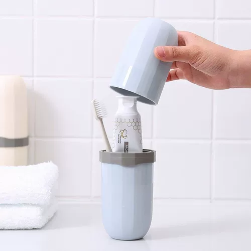 Портативная зубная щетка для путешествий, универсальная коробка для хранения, ополаскиватель для рта, комплект, простой и элегантный дизайн