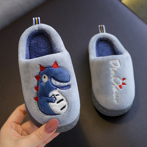 可爱卡通儿童居家棉拖鞋