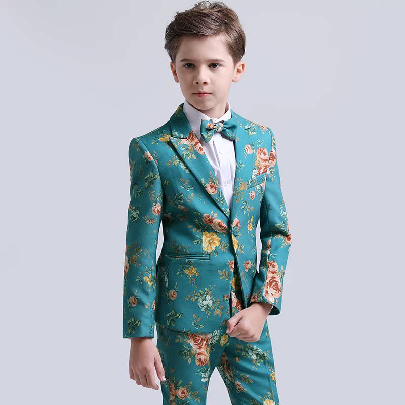 2019 trẻ em mới Suit Mens 19 New Boy ăn mặc nhỏ chủ Cát bước trên sàn catwalk để thực hiện Boy Tây.