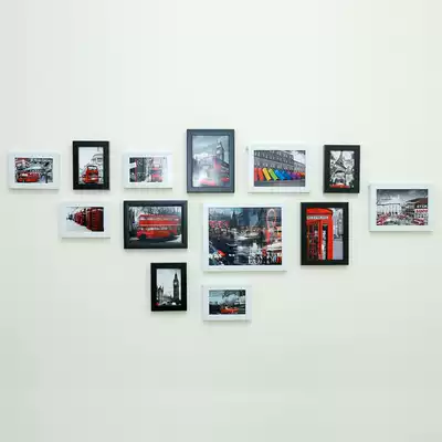 13-frame European-style living room creative photo wall Dining room picture frame photo wall Bedroom decoration photo frame wall hanging combination