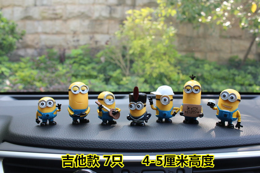 小黄人神偷奶爸公仔汽车创意车载车内车上可爱卡通装饰用品摆件