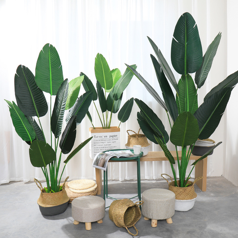Nordic simulation green plant potted Botang Kwai banana tree ornaments home living room decoration landing bonsai
